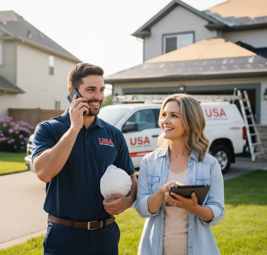 USA Roof Repair Experts customer support in Olivia